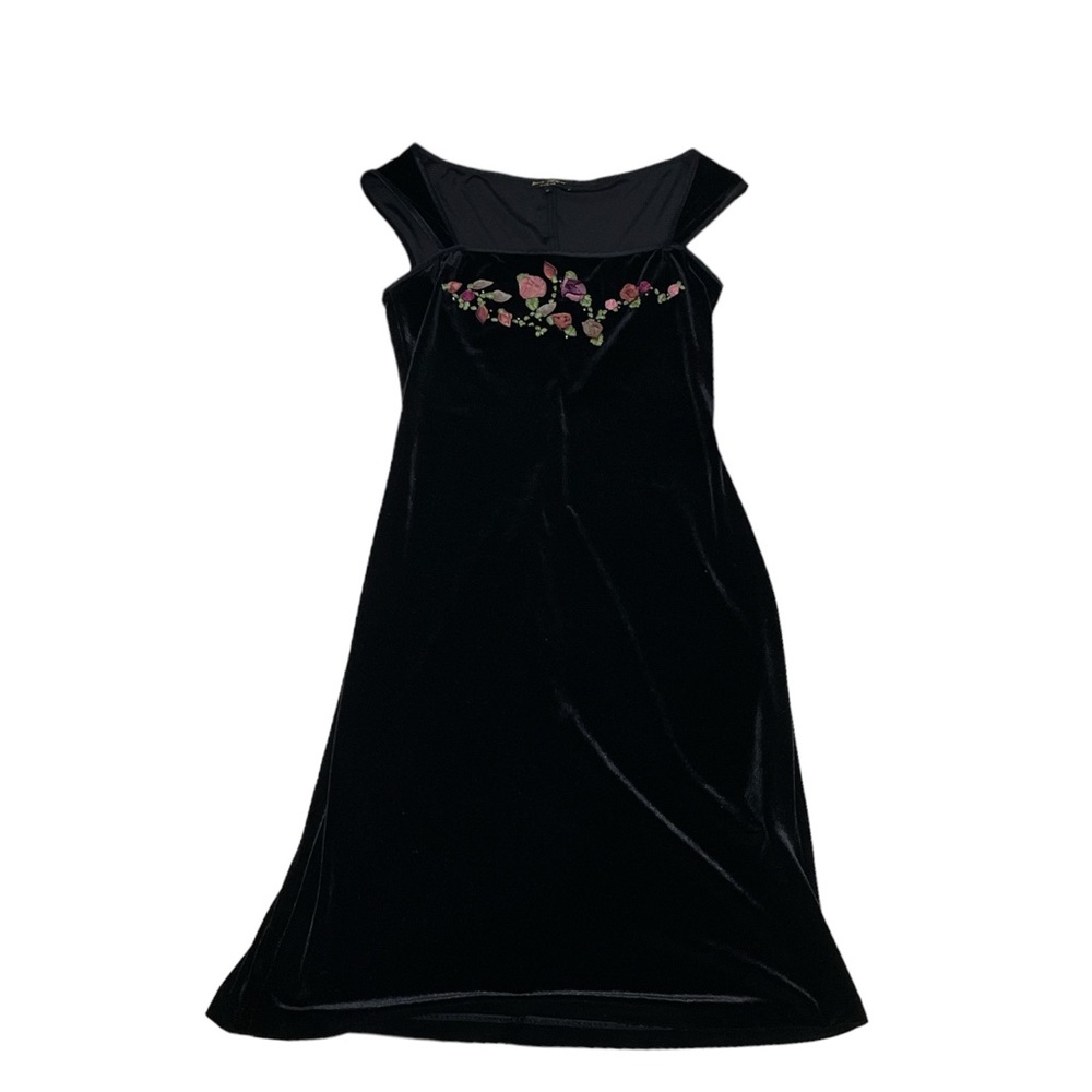 BETSEY JOHNSON Velvet Black with Floral Design!!!